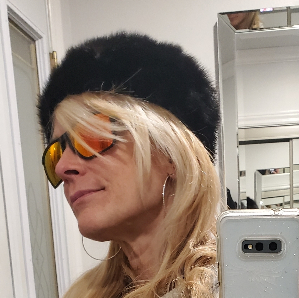 Vintage Real Mink Fur Beret Hat